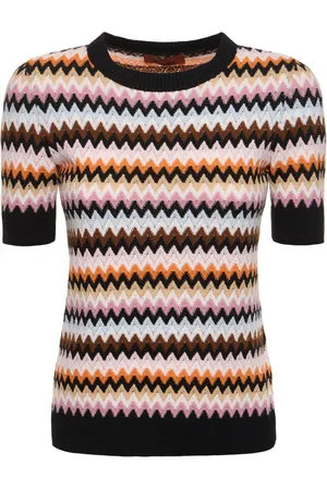 Missoni Wool Knit Short Sleeve Crew Top