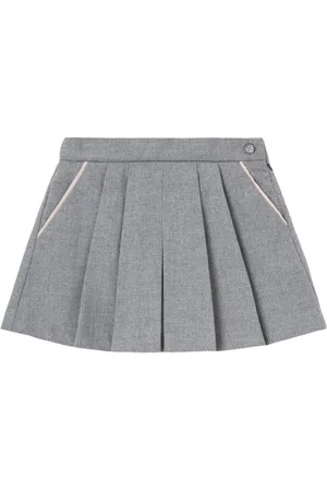 Il gufo Pleated Viscose Blend Mini Skirt