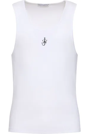 J.W.Anderson Logo Embroidery Stretch Cotton Tank Top