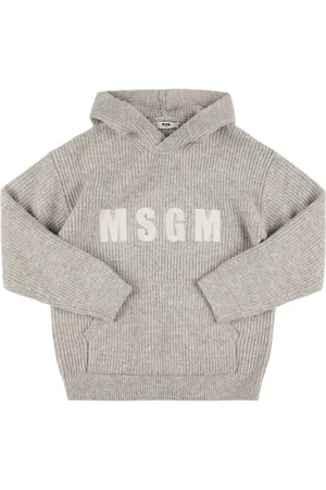 Msgm Acrylic Blend Knit Hooded Sweater