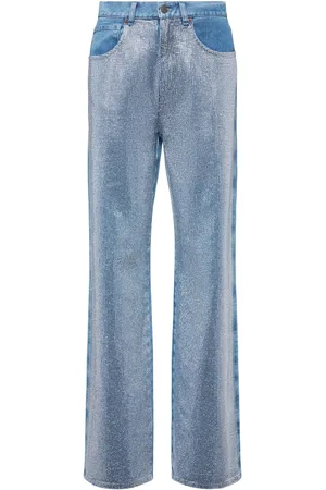 GIUSEPPE DI MORABITO Embellished High Rise Straight Jeans