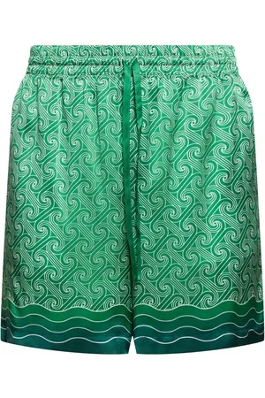 Casablanca Drawstring Silk Shorts