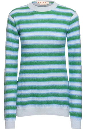 Marni Striped Wool Blend Crewneck Sweater