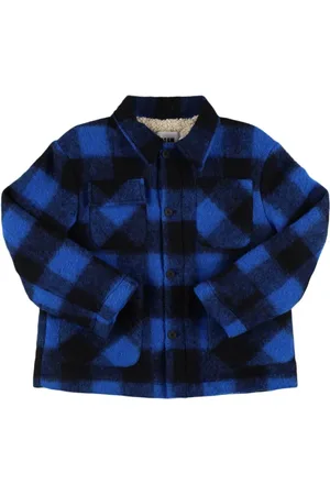 Msgm Check Print Wool Blend Cloth Jacket