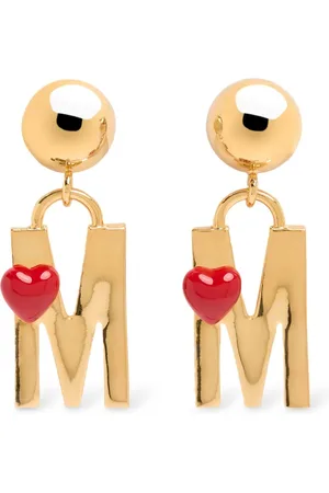 Moschino Heart Logo Drop Earrings