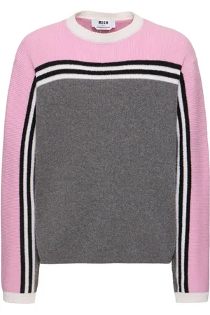 Msgm Striped Intarsia Knit Sweater