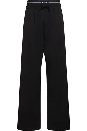 Msgm Solid Lightweight Wool Blend Pants