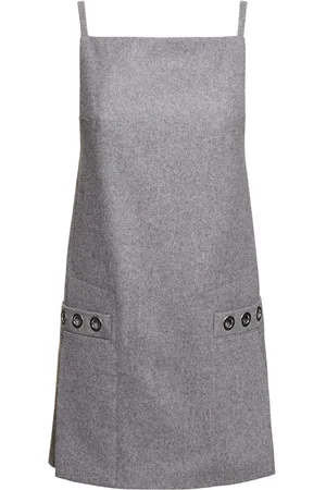 Msgm Wool Knit Embellished Mini Dress