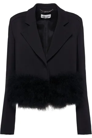 BLUMARINE Sable Blazer W/feathers