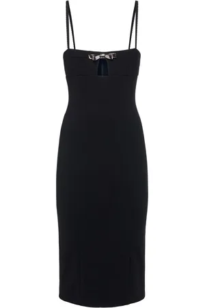 BLUMARINE Jersey Midi Dress W/bow