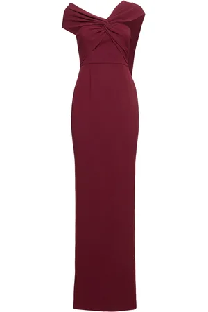 Roland Mouret Asymmetric Light Cady Maxi Dress