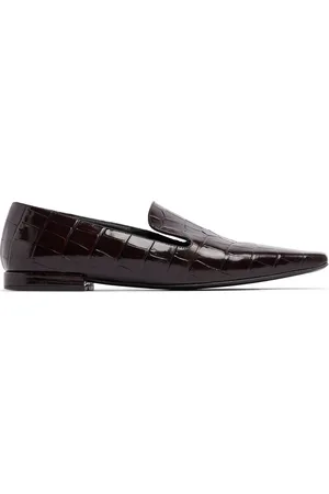Loulou Studio 10mm Mona Embossed Leather Loafers