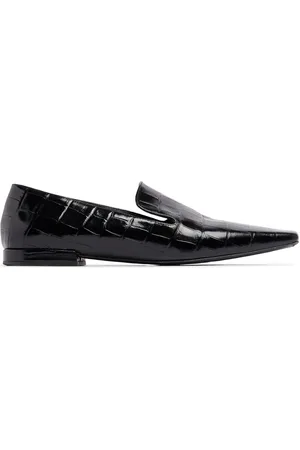 Loulou Studio 10mm Mona Embossed Leather Loafers
