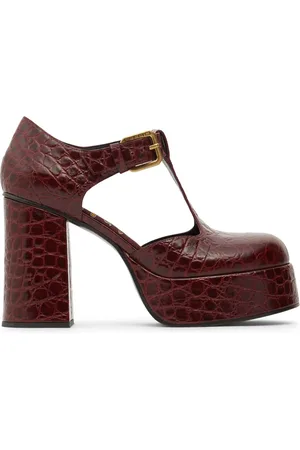 Etro 105mm Croc Embossed Leather Pumps