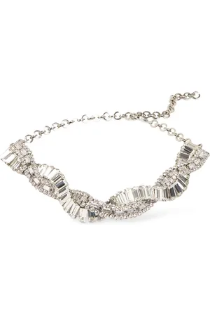 Alessandra Rich Crystal Braid Choker