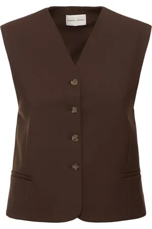 Loulou Studio Teora Wool Blend Knit Vest