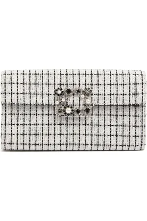 Roger Vivier Envelope Flower Buckle Clutch