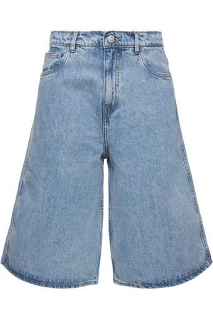 COPERNI Cotton Denim Wide Bermuda Shorts
