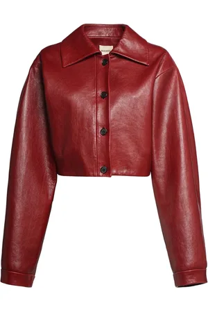 Khaite Sue Cropped Leather Jacket