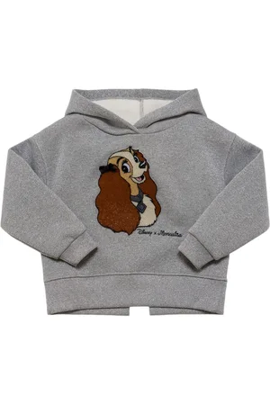 MONNALISA Lady And The Tramp Print Cotton Hoodie