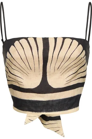 JOHANNA ORTIZ Tree Soul Linen Crop Top
