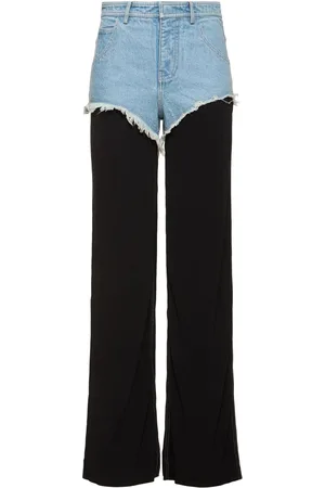 CHRISTOPHER ESBER Layered Denim & Jersey Pants