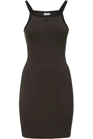 Courrèges Contrast Cotton Jersey Mini Dress