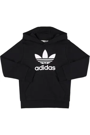 adidas Printed Cotton Blend Hooded Sweatshirt