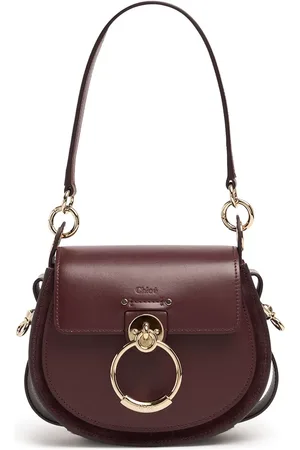 Chloé Tess Shiny Leather & Suede Bag