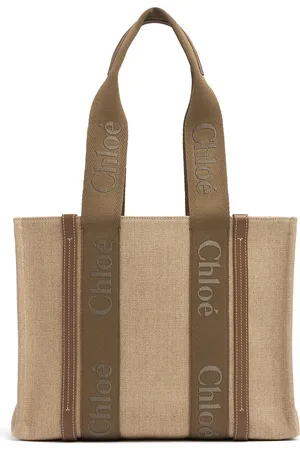 Chloé Woody Linen Tote Bag