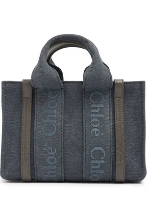 Chloé Small Woody Linen Canvas Bag