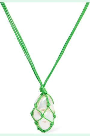 Timeless Pearly Pearl & Cotton Necklace