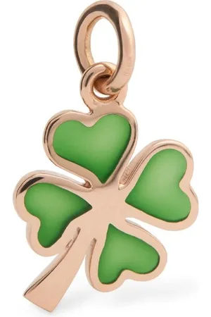 Dodo Rondelle 9kt Rose Gold Clover Charm