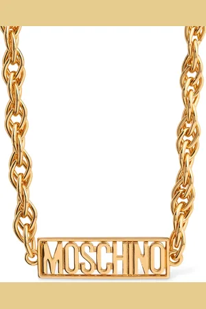 Moschino Plate Logo Collar Necklace