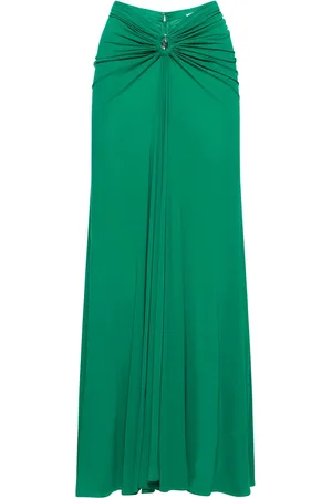Paco rabanne Jersey Keyhole Draped Midi Skirt