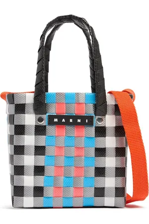 Marni Color Block Woven Bucket Bag