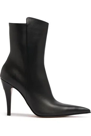 Alexander McQueen 105mm Birdee Leather Ankle Boots