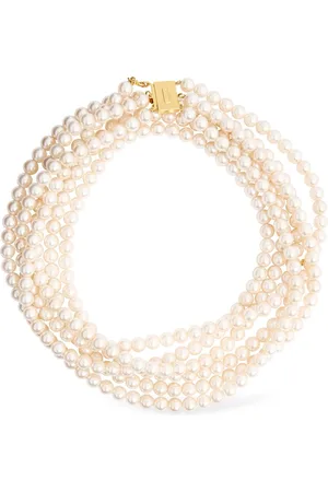 Moschino Long Faux Pearl Necklace