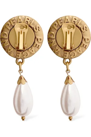 Moschino Faux Pearl Pendant Earrings