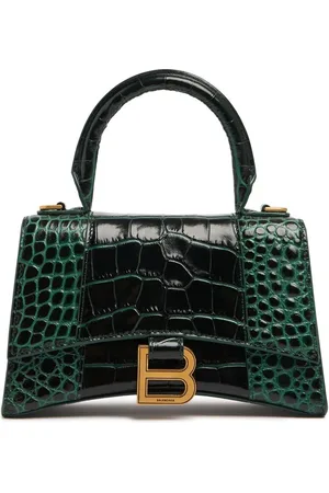 Balenciaga Xs Hourglass Embossed Leather Chain Bag