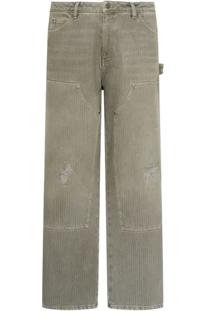 Golden Goose Journey Cotton Pinstriped Painter Pants