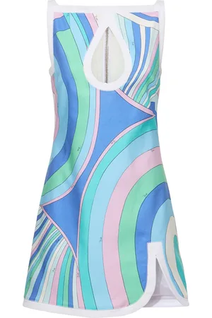 Puccini Printed Canvas Mini Dress