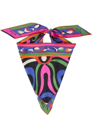 Puccini Triangle Printed Silk Twill Scarf