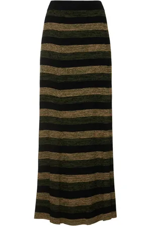 Ganni Ribbed Wool Maxi Skirt
