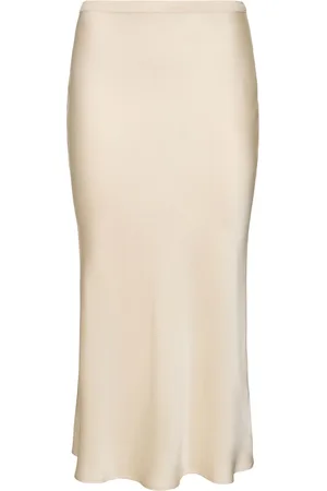 ANINE BING Bar Satin Midi Skirt