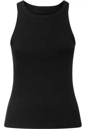 NILI LOTAN Jennifer Ribbed Cotton Tank Top