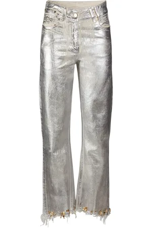 Jacquemus Le De Nimes Court Articha Metalic Jeans