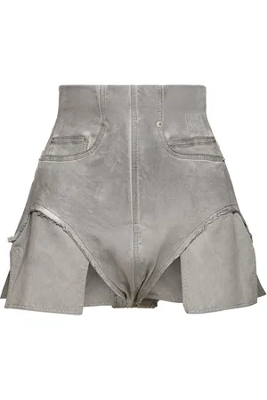 Rick Owens Dirt Denim Cutoff Shorts