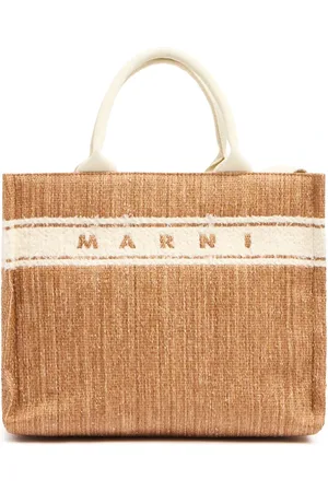 Marni Small Basket Jacquard Top Handle Bag