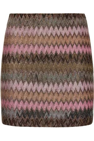 Missoni Chevron Lurex High Rise Mini Skirt